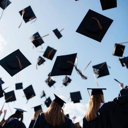 grad caps in the air-1